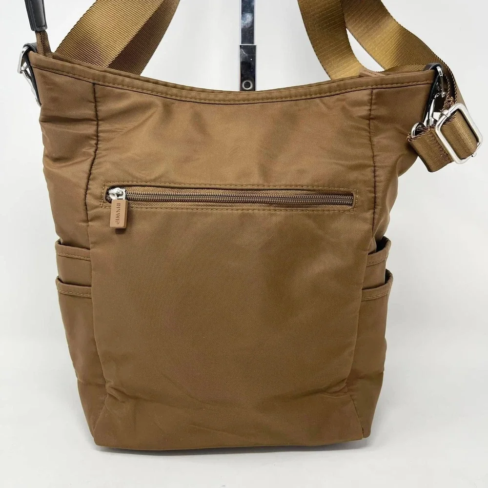 IHKWIP The Go Getter Crossbody Bag Mocha Brown Quilted‎ Large Wallet Organizer